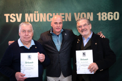 60 Jahre Mitgliedschaft (v. li.): Sebastian Thor, Präsident Robert Reisinger und  Ernst Tränkler.