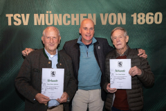 70 Jahre Mitgliedschaft (v. li.): Ottmar Gebhardt, Präsident Robert Reisinger und Eugen Springer.